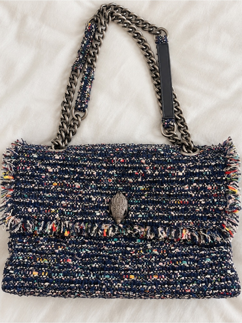 Like New Kurt Geiger London Tweed Kensington Shoulder Bag